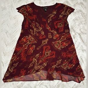 Lane Bryant Plus Size Faux Wrap V neck Tunic Blouse/ Dress Size 18/20